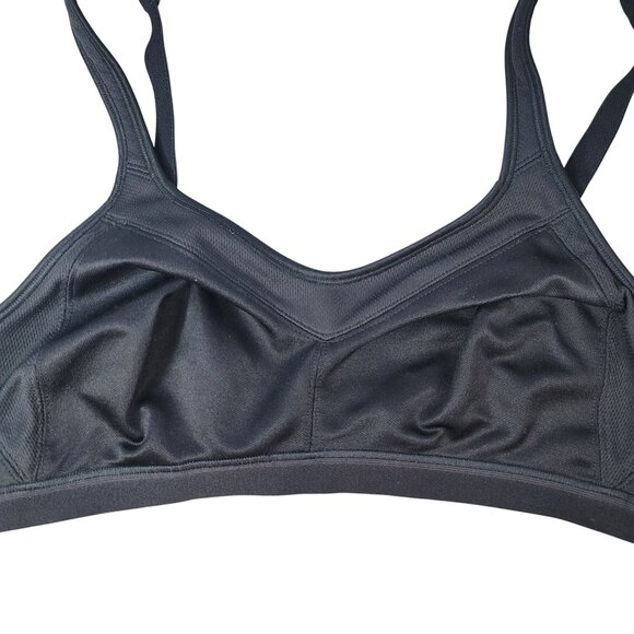 Playtex 18 Hour Wirefree Active Bra Black 40B Adjustable Straps Full Coverage - Picture 3 of 10